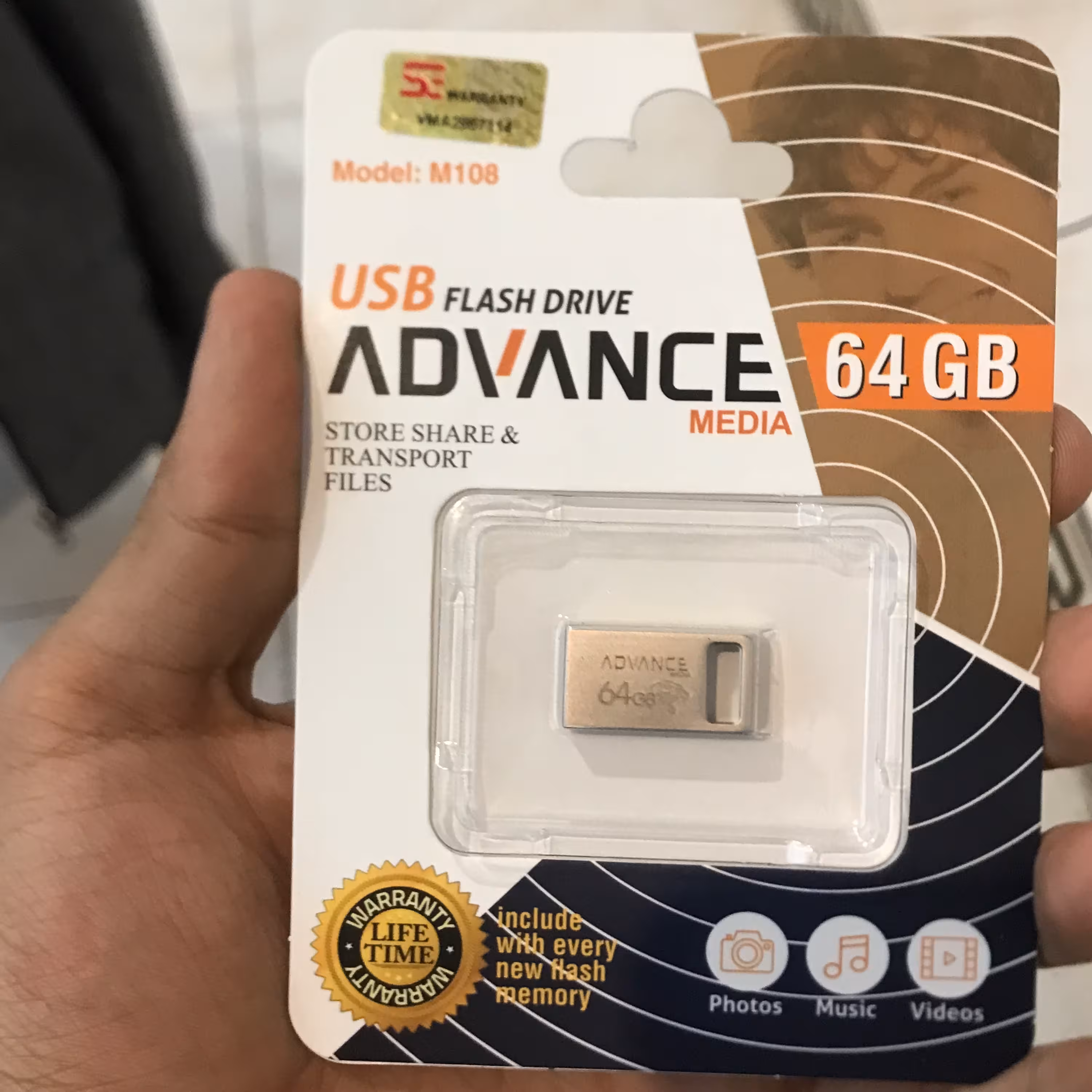 فلش 64گیگ برند ادونس با گارانتی مادام العمر شرکتی قیمت فوق العاده