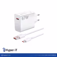 شارژر شیائومی مدل 67 وات به همراه کابل تبدیل USB-C اصل