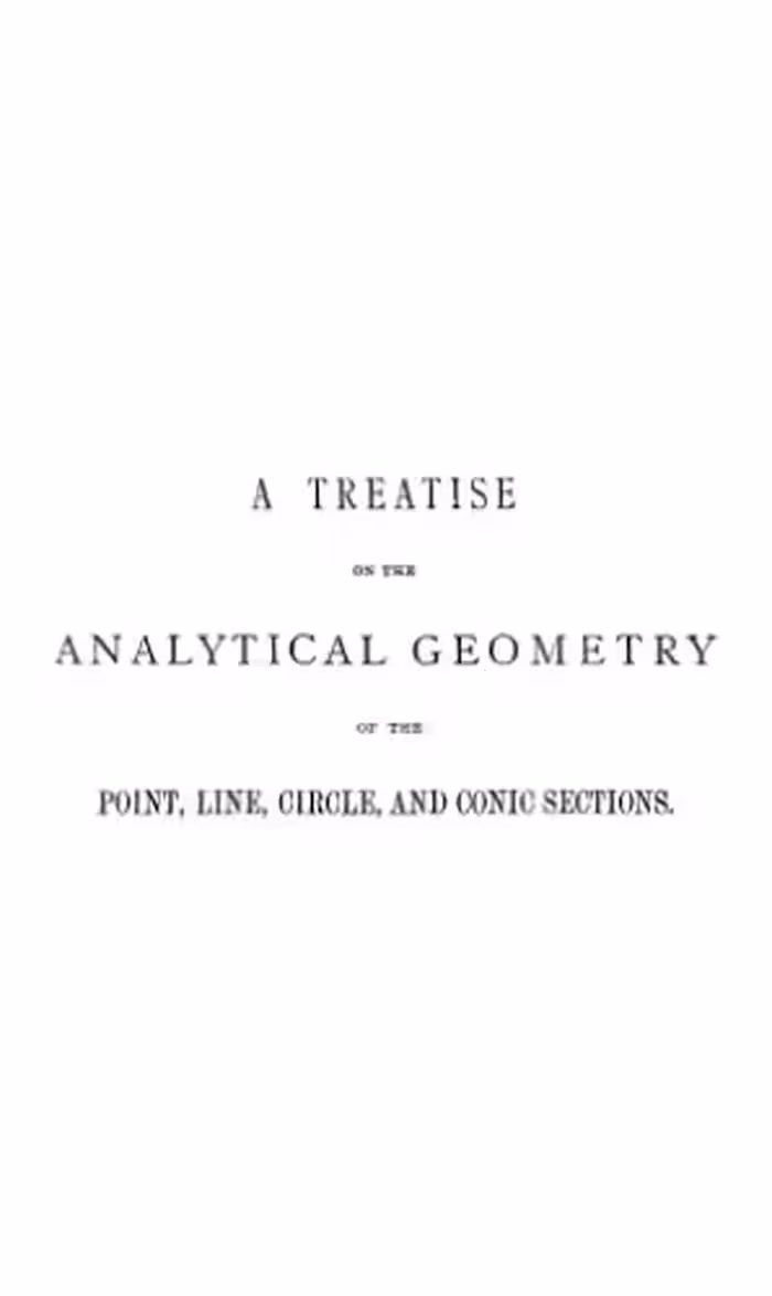 خرید و دانلود نسخه کامل کتاب A treatise on the analytical geometry of the point, line, circle, and conical sections