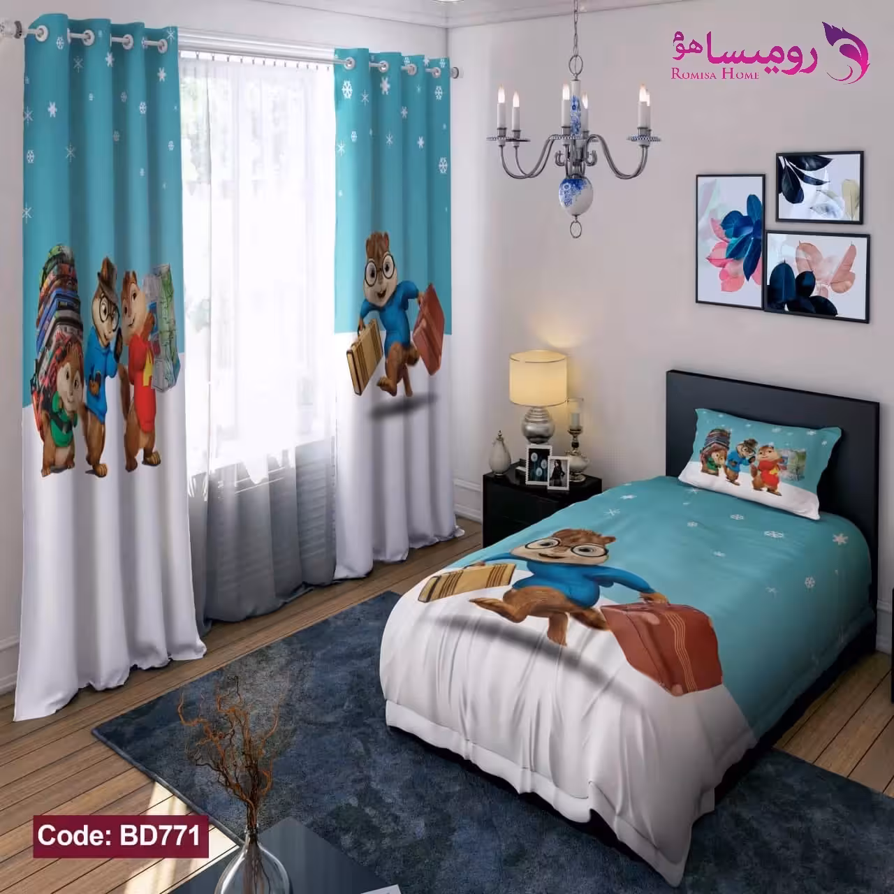 قیمت و خرید روتختی طرح سنجاب ها یک نفره برند دکو کد BD771
