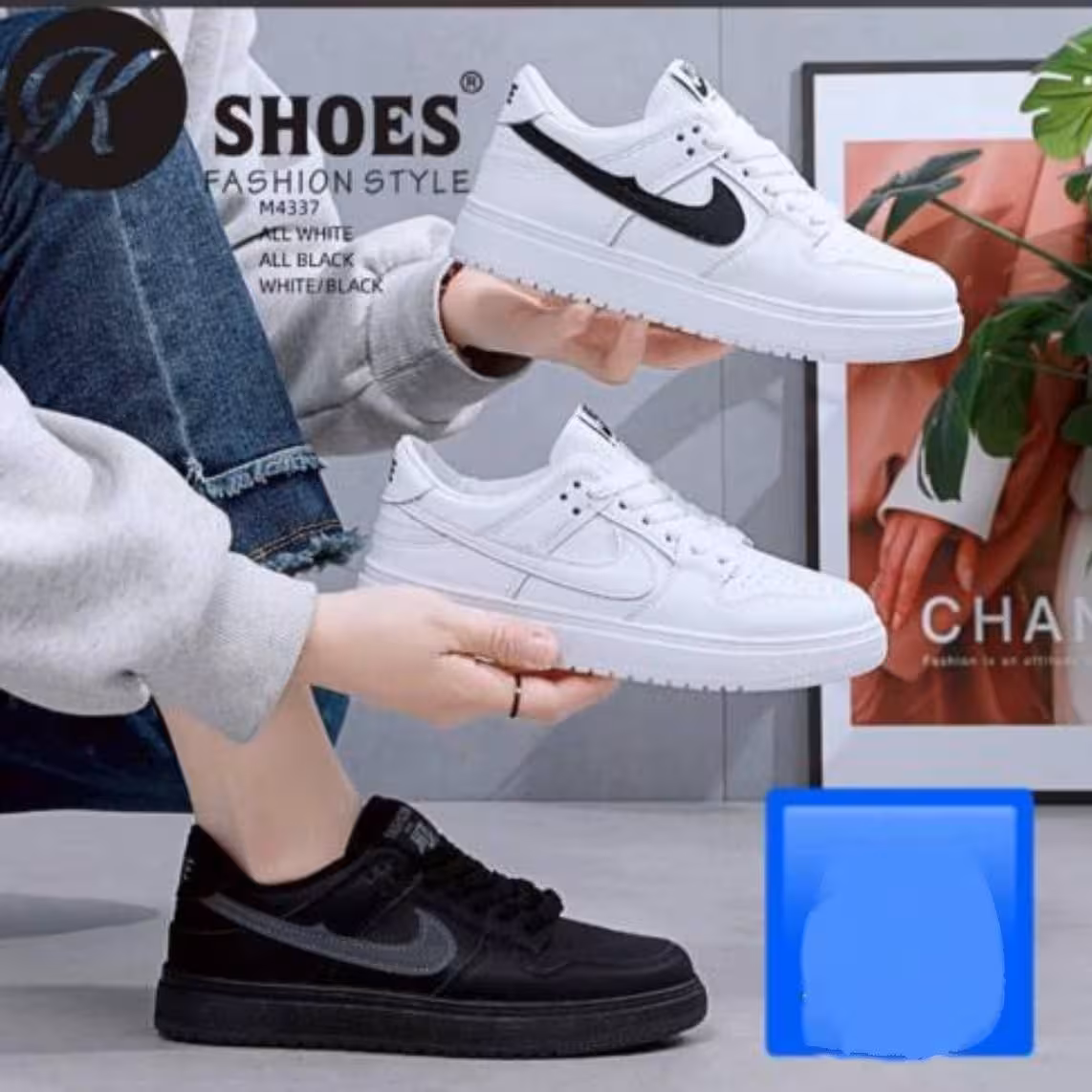 کتونی زنانه ونس Nike، رنگ مشکی، سایز36 تا 41 (ارسال رایگان)