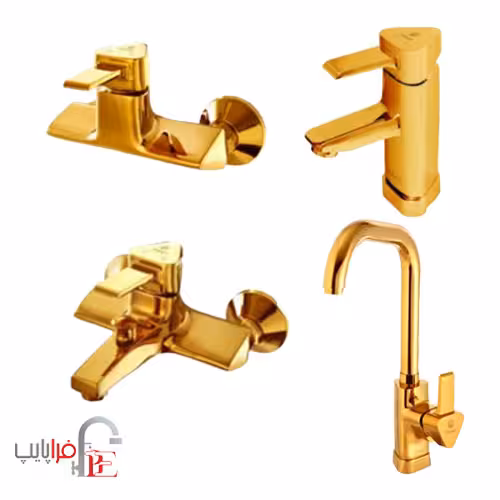 ست شیرآلات شیبه مدل پانیذ طلایی ا Shibeh paniz Collection