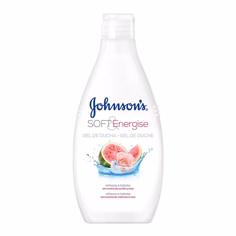 شامپو بدن جانسون Johnsons رایحه هندوانه و گل رز مدل Soft Energise حجم 400ml