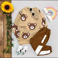 ست بلوز و شلوار اسپورت شیک و جذاب مناسب حدود سنی 2 تا 11 سال جنس دورس کیفیت عالی چاپ باکیفیت 