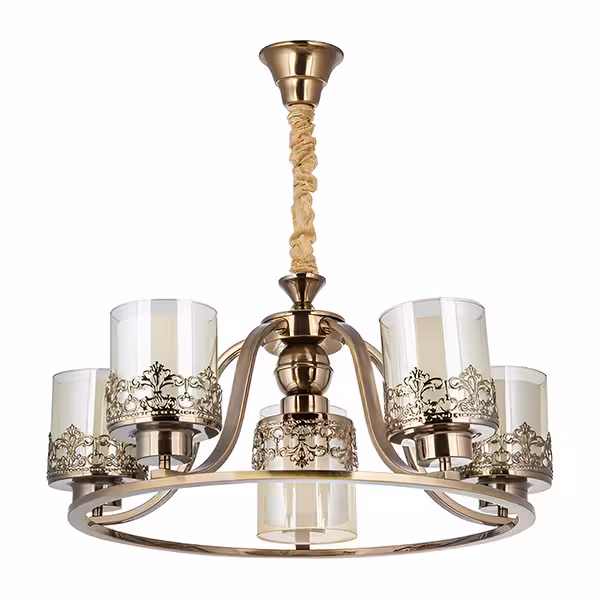 لوستر 6 شعله چشمه نور مدل N2663-5 1