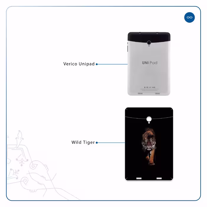 برچسب پوششی ماهوت مدل Wild Tiger مناسب برای تبلت وریکو Unipad