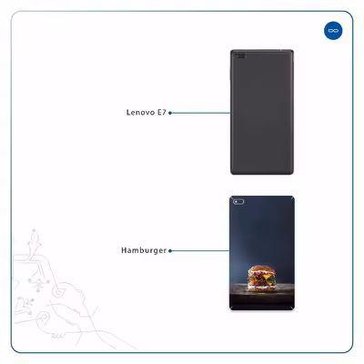 برچسب پوششی ماهوت مدل Hamburger مناسب برای تبلت لنوو E7