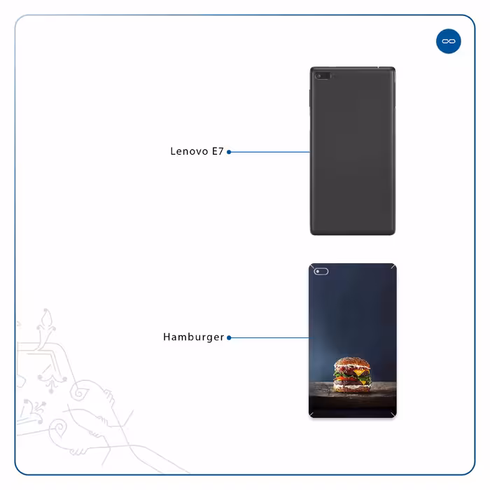 برچسب پوششی ماهوت مدل Hamburger مناسب برای تبلت لنوو E7