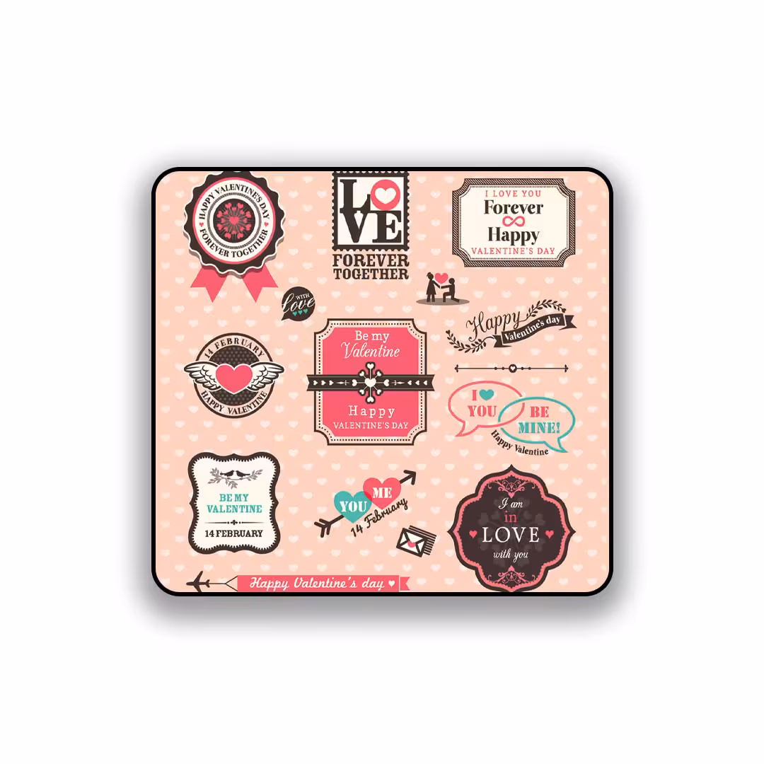 زیر لیوانی طرح عاشقانه