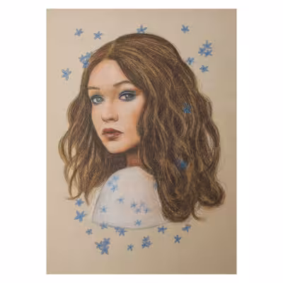 نقاشی مداد رنگی مدل جیجی حدید کد 01