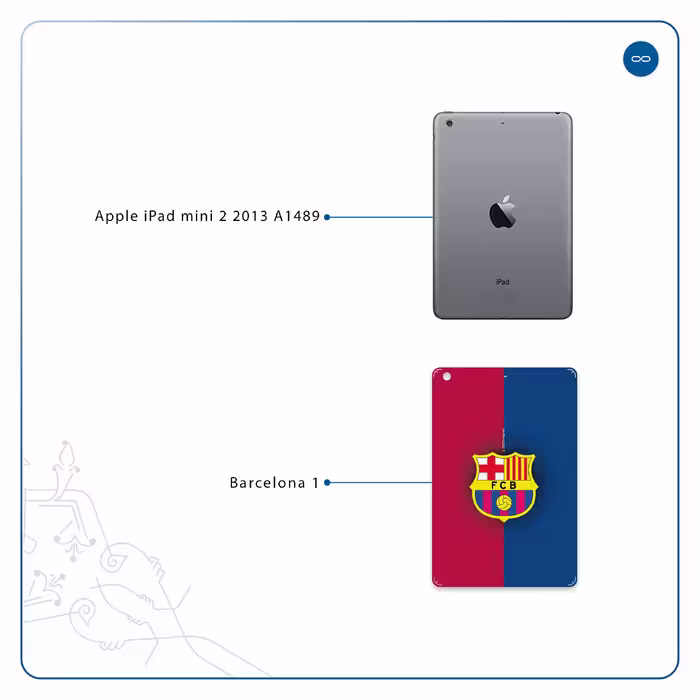 برچسب پوششی ماهوت مدل Barcelona مناسب برای تبلت اپل iPad mini 2 2013 A1489