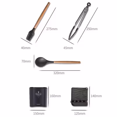 سرویس کفگیر و ملاقه 13 پارچه کیچن ست مدل UNT46