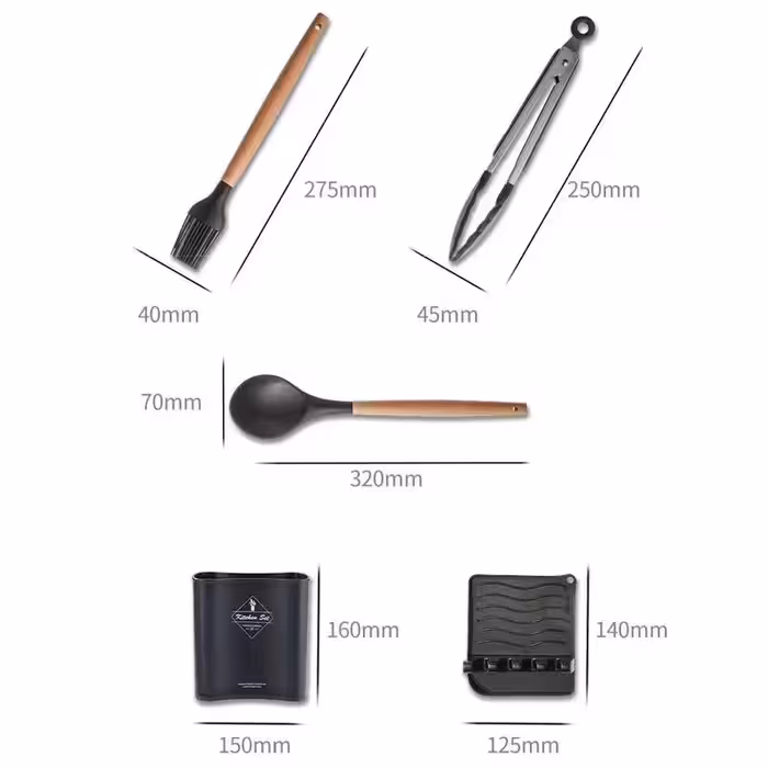 سرویس کفگیر و ملاقه 13 پارچه کیچن ست مدل UNT46