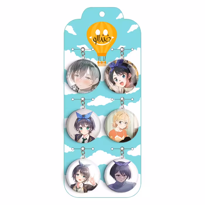 جاکلیدی خندالو مدل انیمه کانوجواوکاری Kanojo Okarishimasu کد 1018A مجموعه 6 عددی