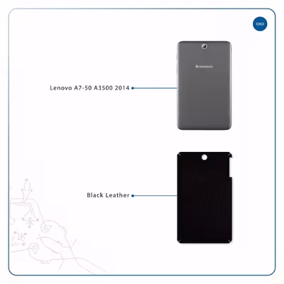 برچسب پوششی ماهوت مدل Black-Leather مناسب برای تبلت لنوو A7-50 A3500 2014