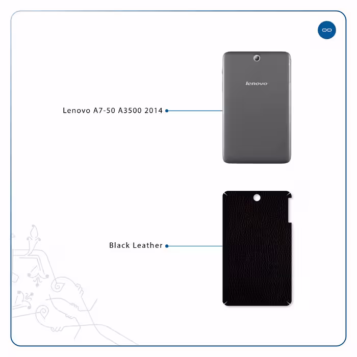 برچسب پوششی ماهوت مدل Black-Leather مناسب برای تبلت لنوو A7-50 A3500 2014
