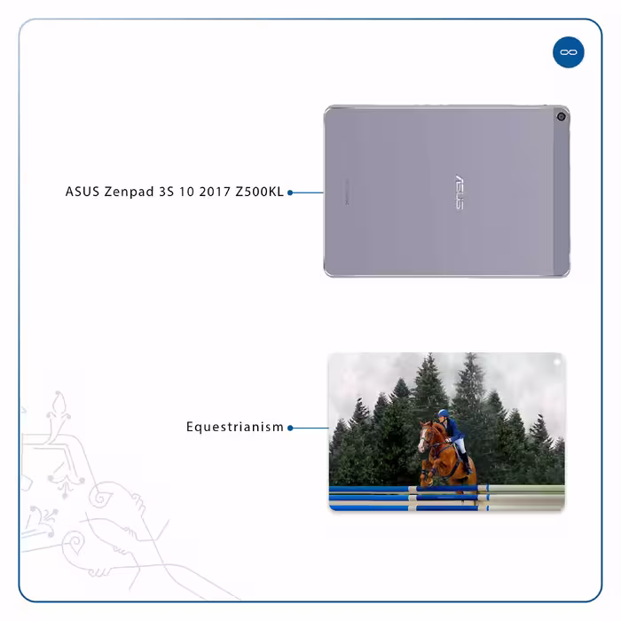 برچسب پوششی ماهوت مدل Equestrianism مناسب برای تبلت ایسوس Zenpad 3S 10 2017 Z500KL