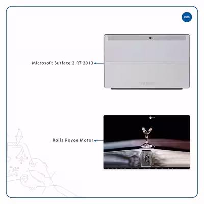 برچسب پوششی ماهوت مدل Rolls-Royce Motor مناسب برای تبلت مایکروسافت Surface 2 RT 2013