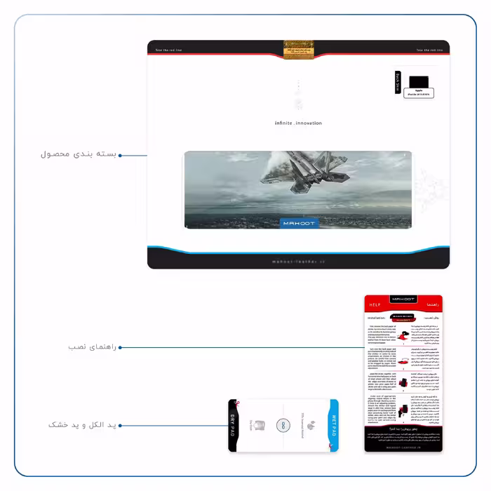 برچسب پوششی ماهوت مدل F-22 Raptor مناسب برای تبلت اپل iPad Air 2013 A1476