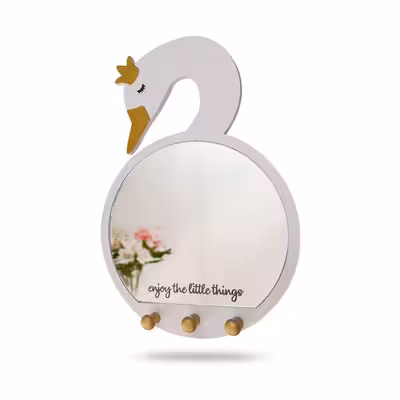 آینه دکوراتیو طرح قو مدل MKids57