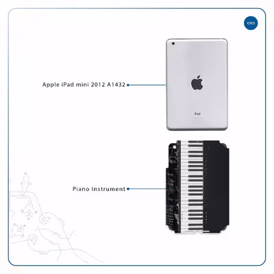 برچسب پوششی ماهوت مدل Piano-Instrument مناسب برای تبلت اپل iPad mini 2012 A1432