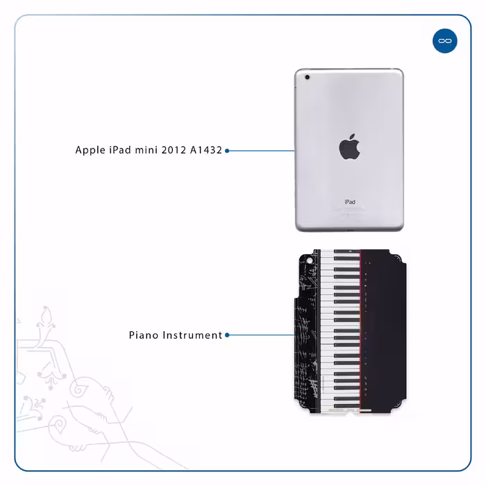 برچسب پوششی ماهوت مدل Piano-Instrument مناسب برای تبلت اپل iPad mini 2012 A1432