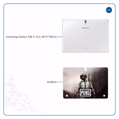 برچسب پوششی ماهوت مدل Pubg-Game مناسب برای تبلت سامسونگ Galaxy Tab S 10.5 2014 T805