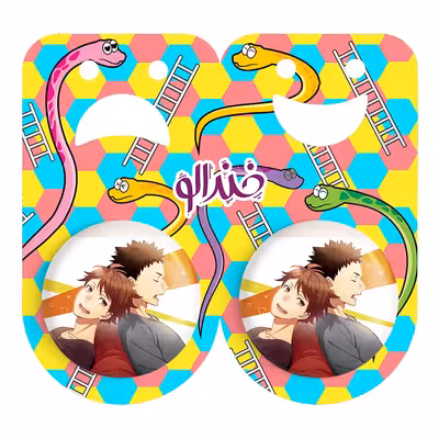 پیکسل خندالو مدل ایوایزومی و اویکاوا انیمه آبشار سرنوشت هایکیو کاگیاما کد 11195 به همراه مگنت