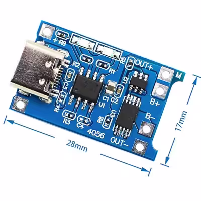 ماژول شارژر باتری مدل TP- 4056 Micro USB TypeC بسته 4 عددی