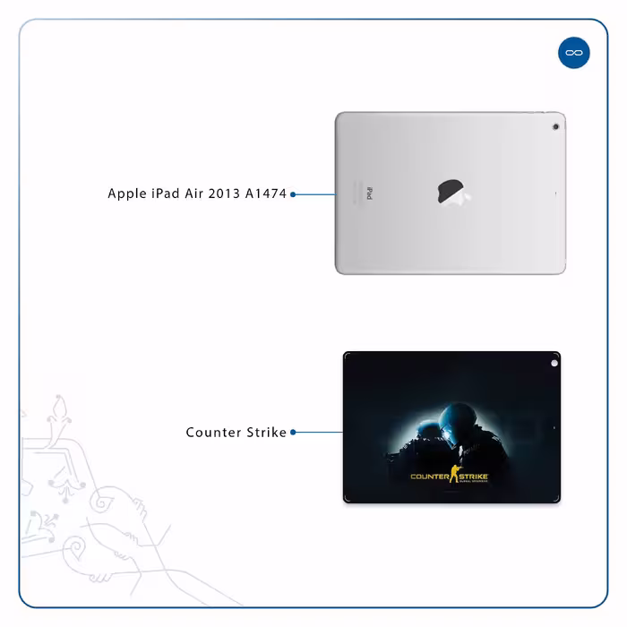 برچسب پوششی ماهوت مدل Counter-Strike مناسب برای تبلت اپل iPad Air 2013 A1474