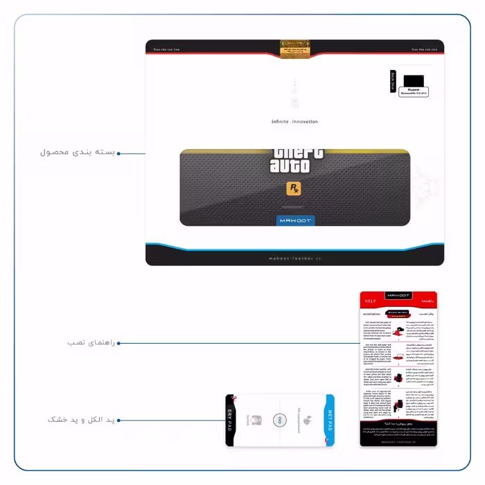 برچسب پوششی ماهوت مدل Gta-Game مناسب برای تبلت هوآوی Mediapad M6 10.8 2019