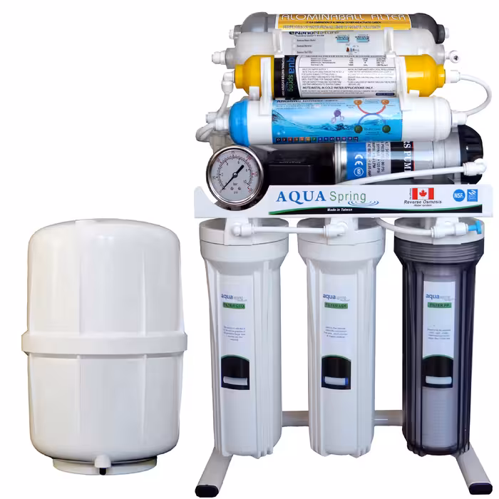 دستگاه تصفیه کننده آب آکوآ اسپرینگ مدل RO-NF7500 به همراه فیلتر تصفیه آب بسته 4 عددی