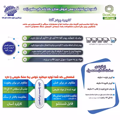 پودر گچ مجسمه سازی صفوی زاده مدل آلفا کد 1508