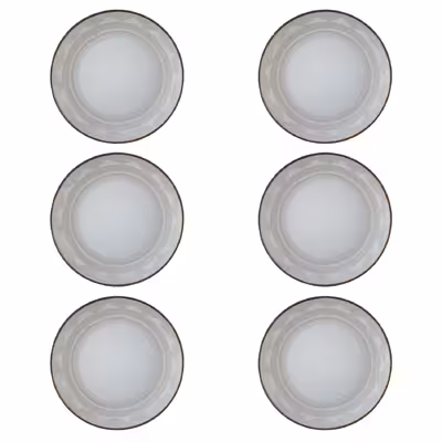 بشقاب غذاخوری لورین مدل تخت 27 دلناز بسته 6 عددی