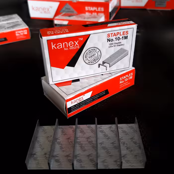 سوزن منگنه کانکس کد 100 مدل اداری همراه سایز 10 بسته 2000 عددی