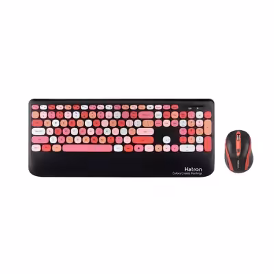 کیبورد و ماوس بی سیم هترون مدل HKCW350