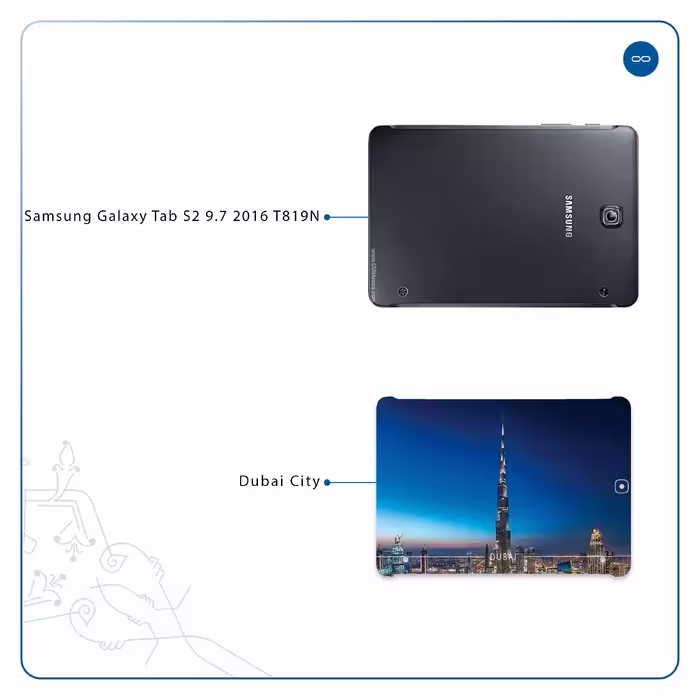 برچسب پوششی ماهوت مدل Dubai City مناسب برای تبلت سامسونگ Galaxy Tab S2 9.7 2016 T819N