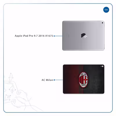 برچسب پوششی ماهوت مدل AC-Milan مناسب برای تبلت اپل iPad Pro 9.7 2016 A1675