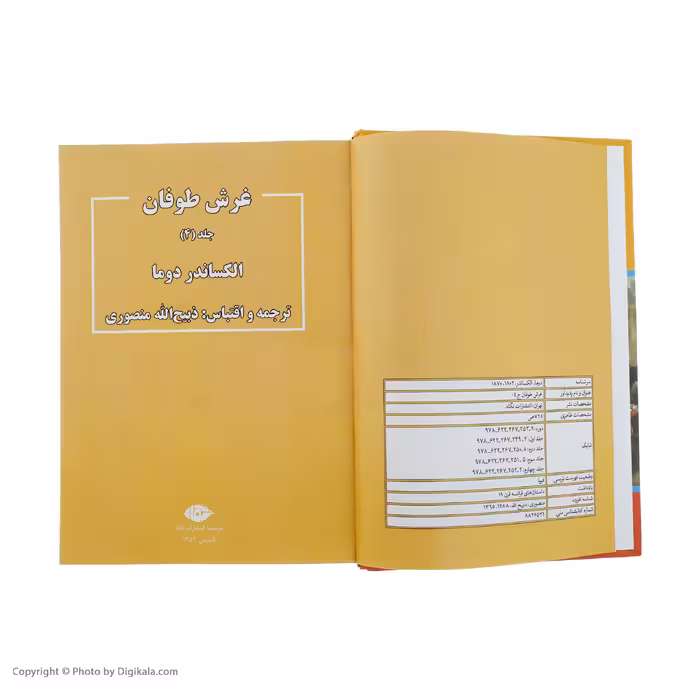 كتاب غرش طوفان اثر الكساندر دوما نشر نگاه 4 جلدی