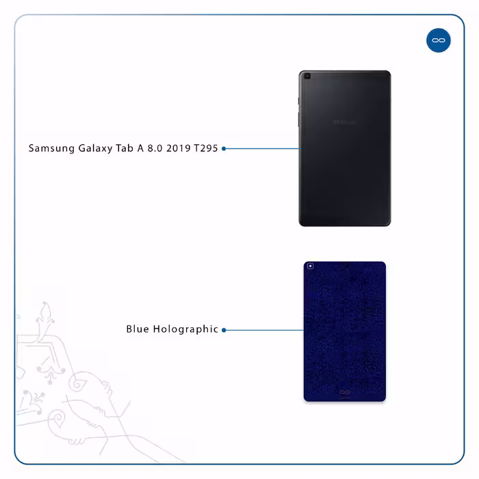 برچسب پوششی ماهوت مدل Blue-Holographic مناسب برای تبلت سامسونگ Galaxy Tab A 8.0 2019 T295