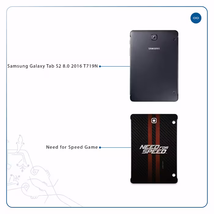 برچسب پوششی ماهوت مدل Need-for-Speed-Game مناسب برای تبلت سامسونگ Galaxy Tab S2 8.0 2016 T719N