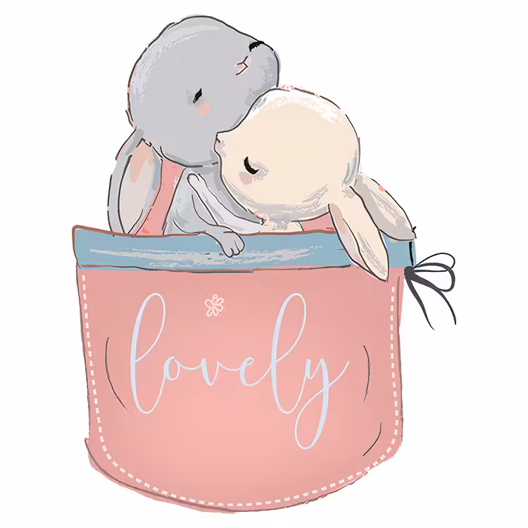 استیکر پارچه و لباس مدل دی تی اف طرح جیبی کد H10.598 مجموعه 5 عددی