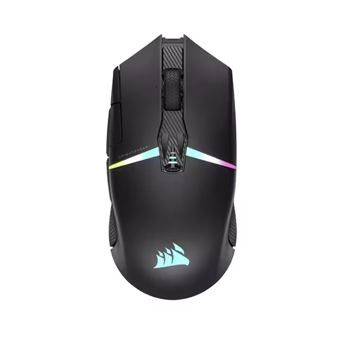 ماوس گیمینگ بی‌سیم کورسیر مدل NIGHTSABRE RGB، با سنسور دقیق و نورپردازی RGB