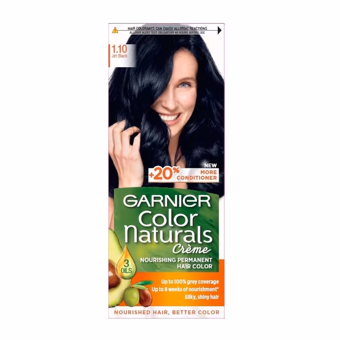 کیت رنگ موی گارنیر شماره 1.10 GARNIER Color naturals creme