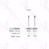 فرز الماسی توربین تراش 4 میل 860 FLAME تیزکاوان TEESKAVAN