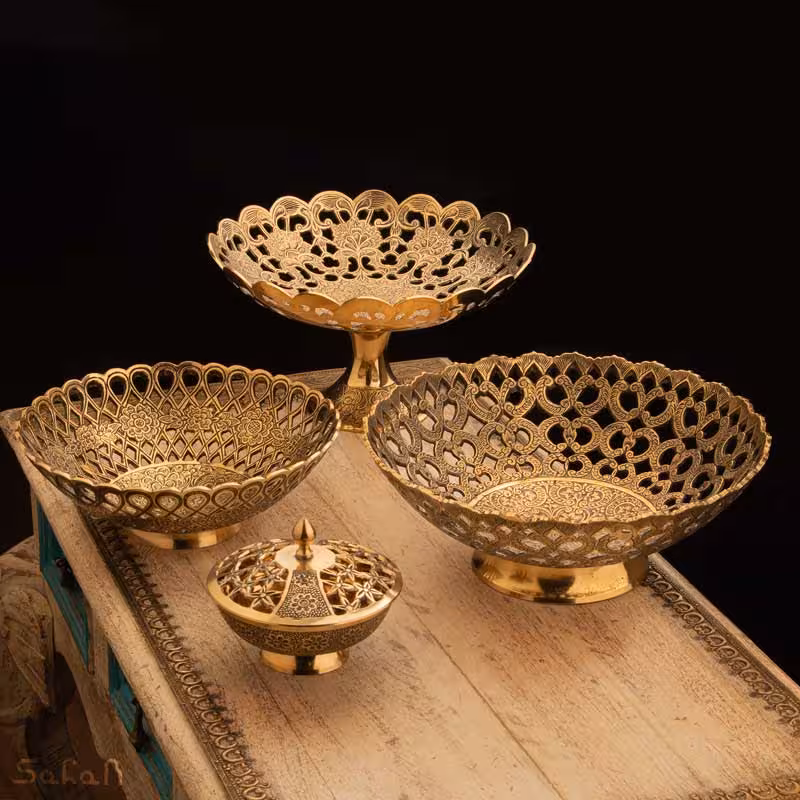 ست پذیرایی برنجی آنتیک کد 425