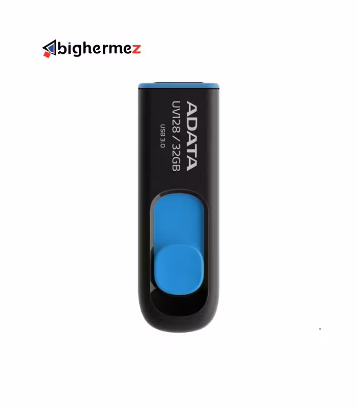 فلش مموری USB3.2 ای دیتا مدل UV128 Black-Blue ظرفیت 32 گیگابایت