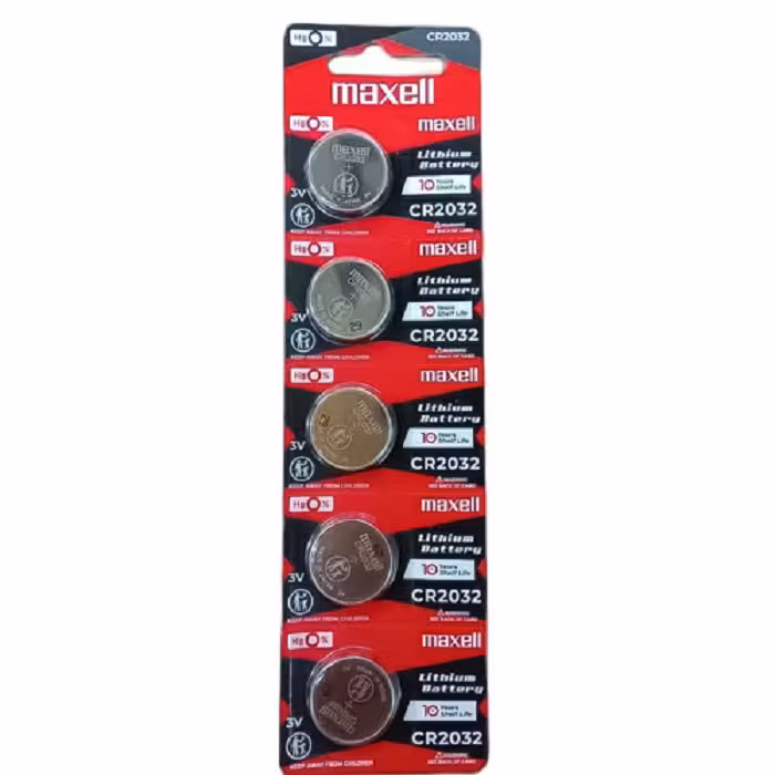 باتری سکه ای 2032 مکسل 5 عددی maxell