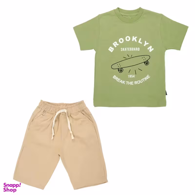 ست تیشرت و شلوارک پسرانه مدل MDSS-CG4769