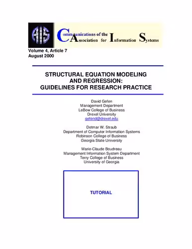 خرید و دانلود نسخه کامل کتاب Structural equation modeling and regression: guidelines for research practice